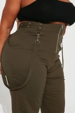 Fashion Nova Not Messing Around Cargo Jogger 30 - Olive Pants