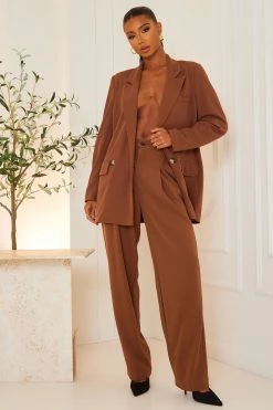 Fashion Nova Hailey Trouser Pant - Brown