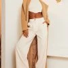 Fashion Nova Pants Ravyn Trouser Pant - Cream