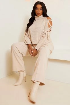 Fashion Nova Hailey Trouser Pant - Champagne