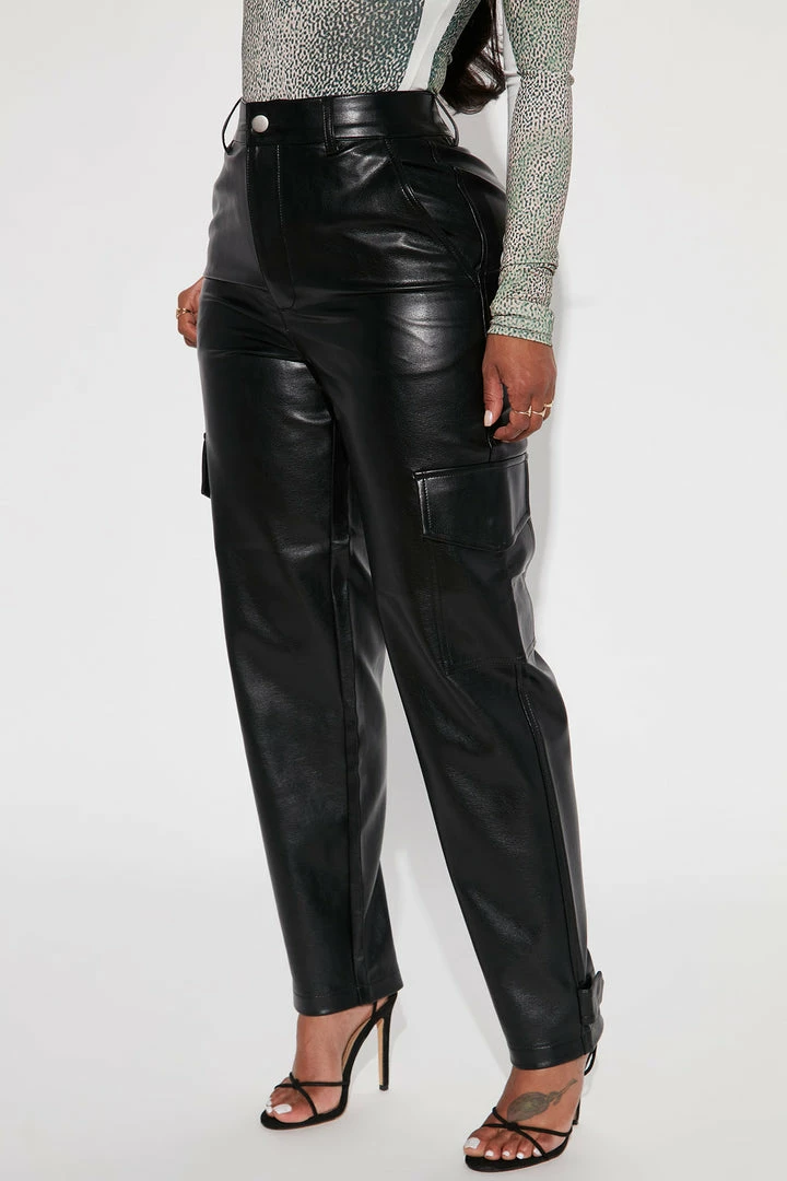 Outlet π Fashion Nova Pants The Finest Faux Leather Cargo Pant 29 - Black π 5 Fashion Nova Pants The Finest Faux Leather Cargo Pant 29 - Black