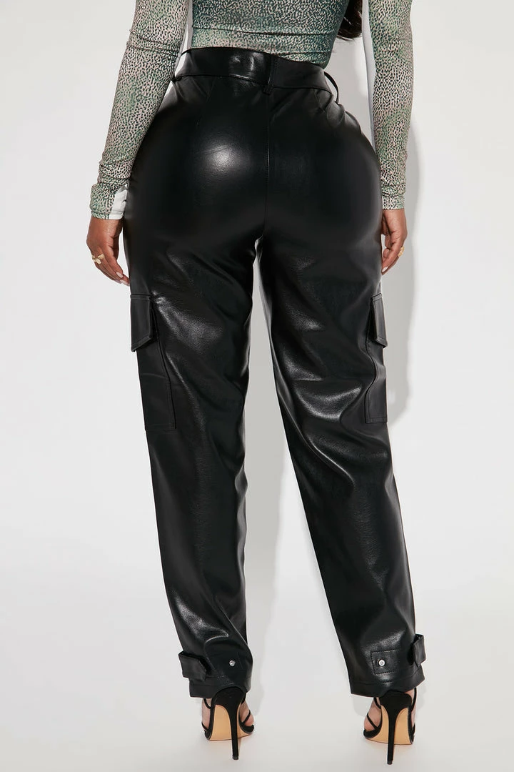Outlet π Fashion Nova Pants The Finest Faux Leather Cargo Pant 29 - Black π 6 Fashion Nova Pants The Finest Faux Leather Cargo Pant 29 - Black