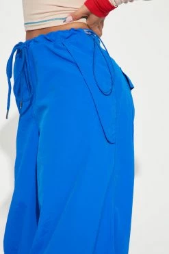 Fashion Nova Larger Than Life Oversized Parachute Jogger - Royal Pants