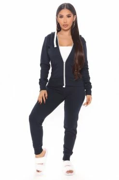 Fashion Nova Relaxed Vibe Joggers - Navy Pants