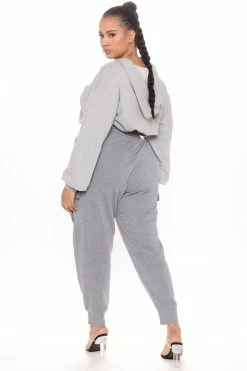 Fashion Nova My Favorite Cargo Jogger Pant - Heather Grey Pants