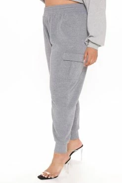 Fashion Nova My Favorite Cargo Jogger Pant - Heather Grey Pants