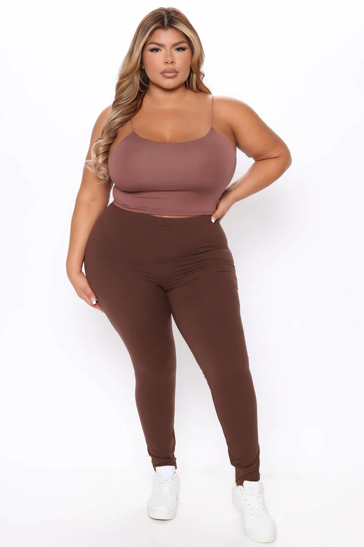 Fashion Nova Almost Every Day Leggings - Chocolate