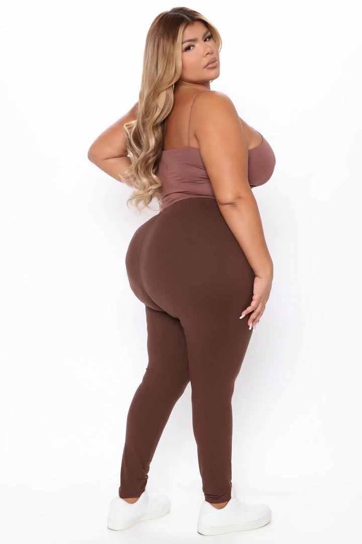 Fashion Nova Almost Every Day Leggings - Chocolate