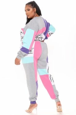 Fashion Nova Written With Love Sweatpants - Purple Combo