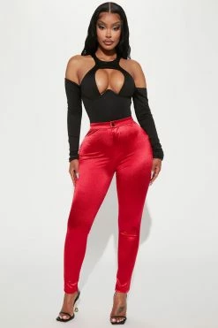 Fashion Nova Pants Can't Resist Skinny Pant 28 - Red
