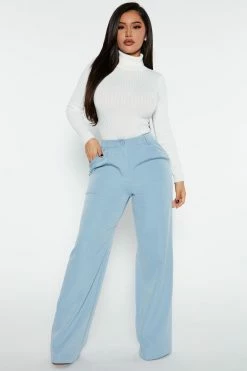 Fashion Nova Pants The Perfect Trouser Pant 32 - Slate Blue