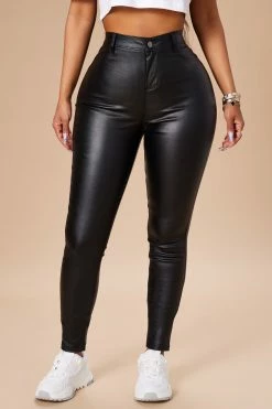 Fashion Nova Sammie High Rise Pants - Black
