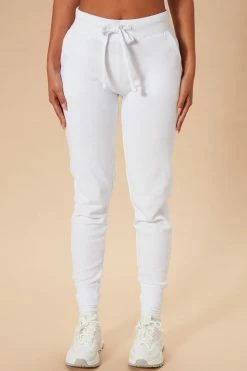Fashion Nova Relaxed Vibe Joggers - White Pants
