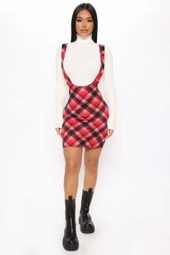 Fashion Nova Skirts & Skorts Forget The Rules Skirtall - Red/combo