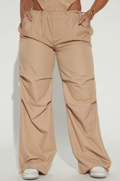 Fashion Nova Guilty Pleasure Parachute Pant - Khaki Pants