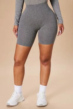 Fashion Nova Natalee Biker Shorts - Grey