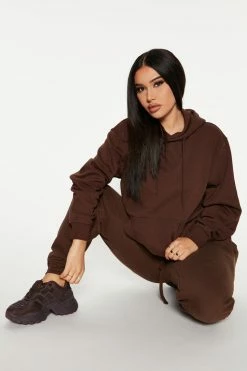 Fashion Nova Stole Your Boyfriend's Oversized Jogger - Chocolate