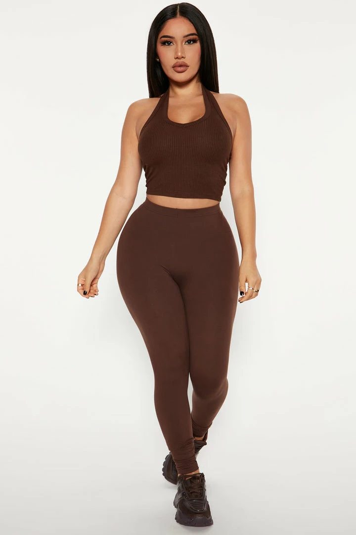 Fashion Nova Almost Every Day Leggings - Chocolate