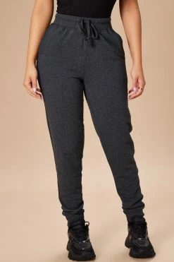 Fashion Nova Latest And Greatest French Terry Jogger - Charcoal