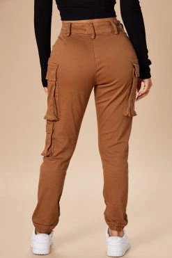 Fashion Nova Kalley Cargo Pants - Tan