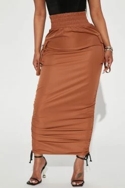 Fashion Nova Tell You What I Want Maxi Skirt - Mocha Skirts & Skorts