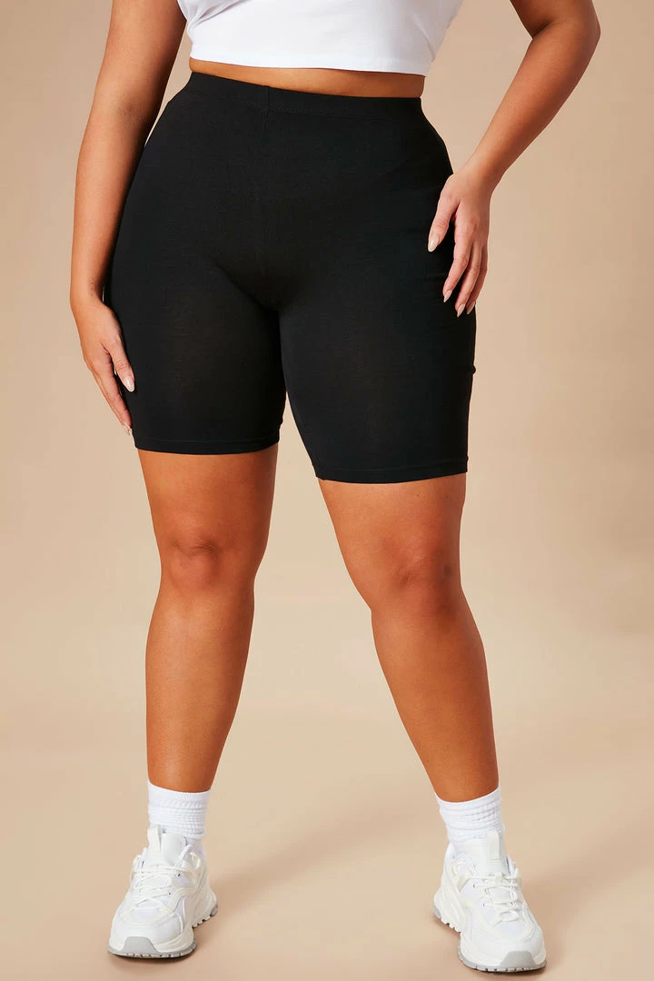 Fashion Nova Natalee Biker Shorts - Black