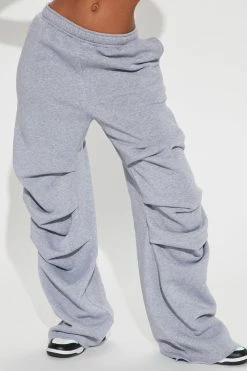 Fashion Nova Spin The Bottle Stacked Sweatpant - Heather Grey