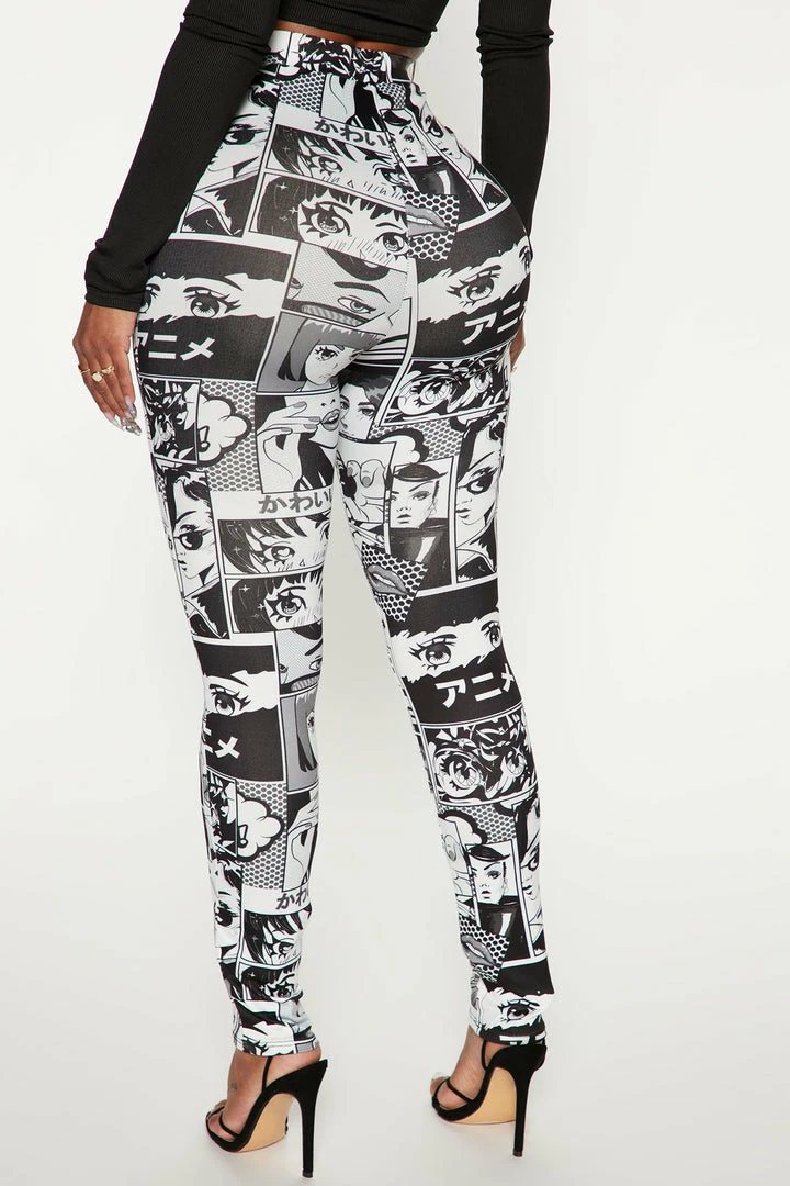 Best deal π Fashion Nova Leggings Paige Print Anime Legging - White/combo π 5 Fashion Nova Leggings Paige Print Anime Legging - White/combo