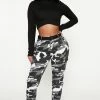 Fashion Nova Season Of Color Camo Cargo Pant - Grey/combo