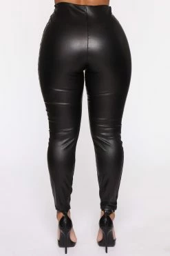 Fashion Nova We Can Make It Work Faux Leather Legging - Black Leggings