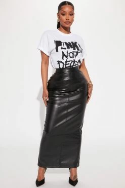 Fashion Nova Skirts & Skorts Farrow Faux Leather Maxi Skirt - Black