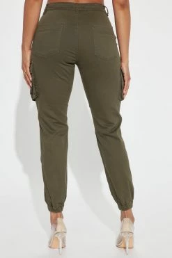 Fashion Nova Victoria Cargo Pants - Olive