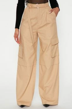 Fashion Nova Eye To Eye Cargo Pant - Khaki Pants