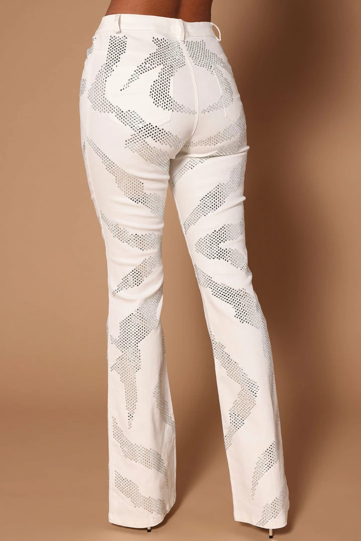 Coupon โค๏ธ Fashion Nova Gina Embellished Wide Leg Pant - White Pants ๐ 6 Fashion Nova Gina Embellished Wide Leg Pant - White Pants