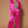 Fashion Nova Pants Sadie Satin Wide Leg Pant - Fuchsia