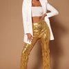 Fashion Nova Cher Sequin Pant - Gold