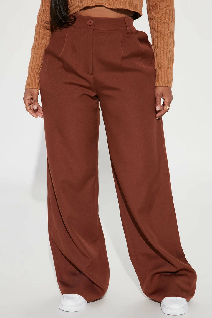 Fashion Nova The Perfect Trouser Pant 32 - Chocolate