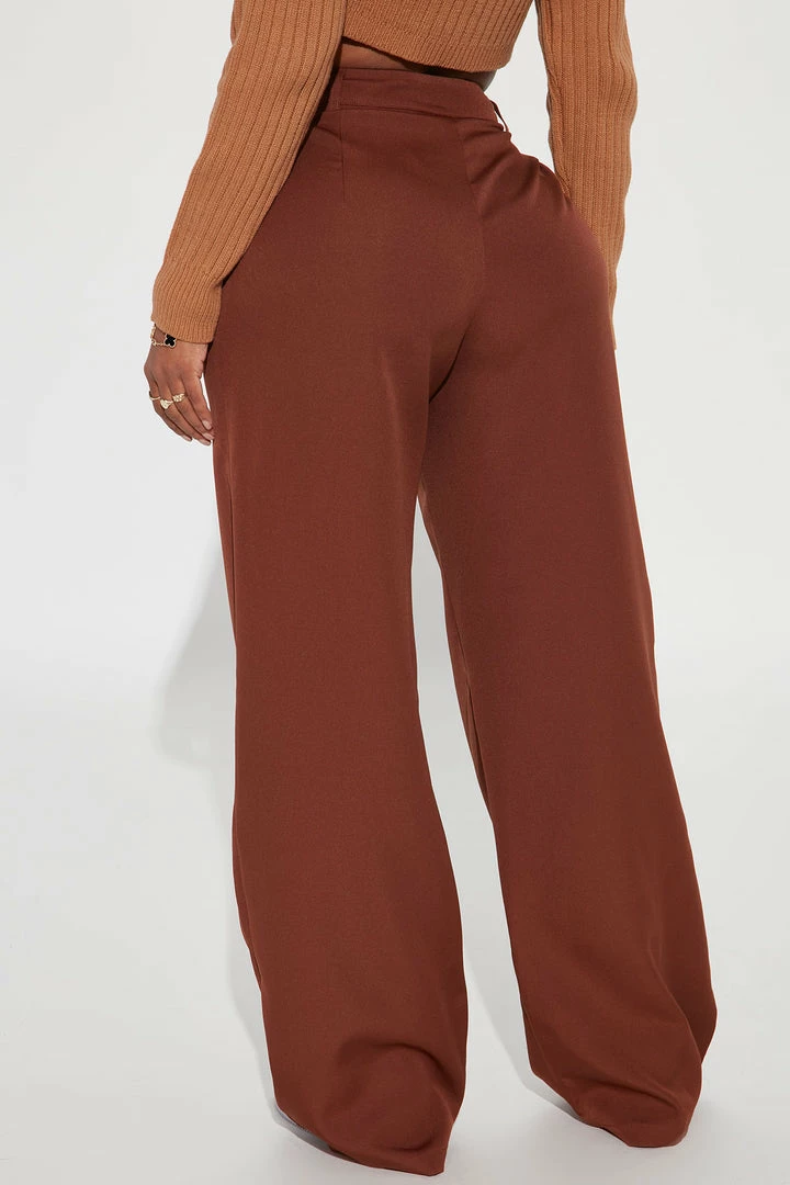 Fashion Nova The Perfect Trouser Pant 32 - Chocolate