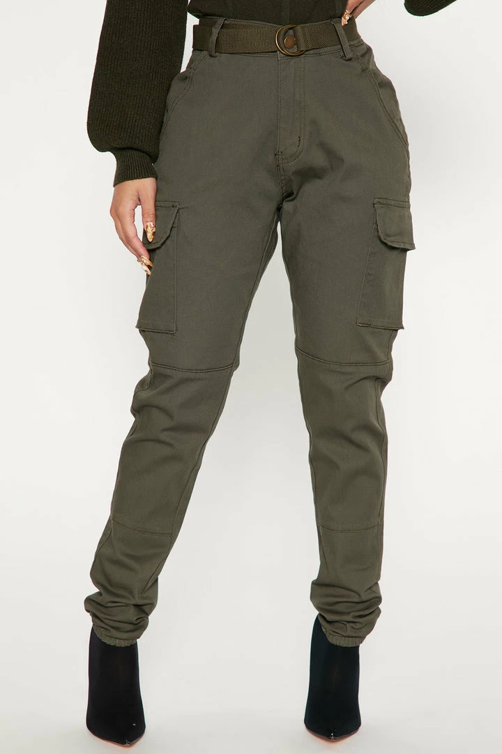 Fashion Nova Cadet Khloe Oversized Cargo Pants - Sage