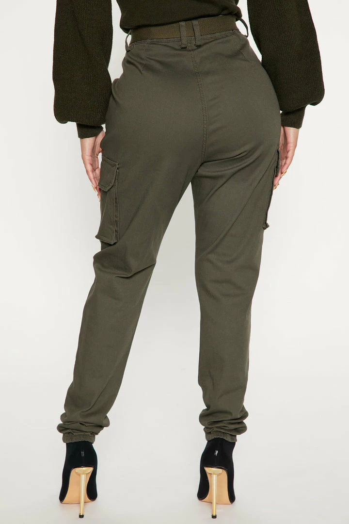 Fashion Nova Cadet Khloe Oversized Cargo Pants - Sage