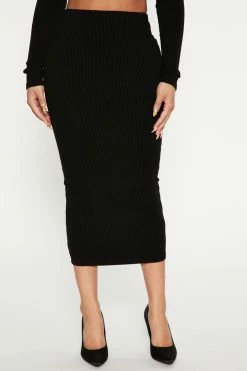 Fashion Nova Skirts & Skorts Miley Snatched Midi Skirt - Black