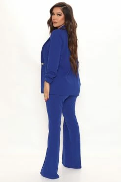 Fashion Nova Victoria High Waisted Dress Pants - Royal
