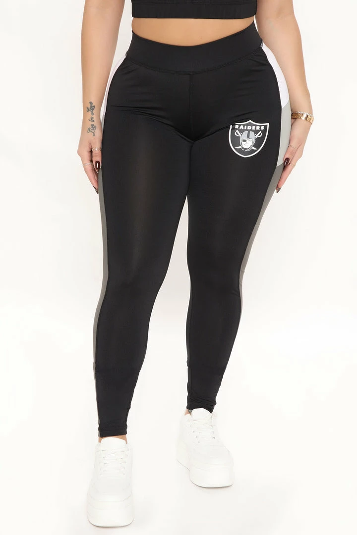 Flash Sale π Fashion Nova NFL Hall Of Fame Raiders Leggings - Black/Grey π€© 3 Fashion Nova NFL Hall Of Fame Raiders Leggings - Black/Grey