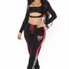 Fashion Nova NBA Offensive Fouls Bulls Sweatpants - Black