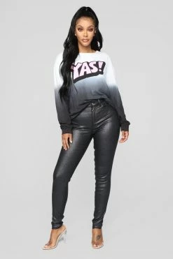 Fashion Nova Double Dare Faux Leather Pants - Black