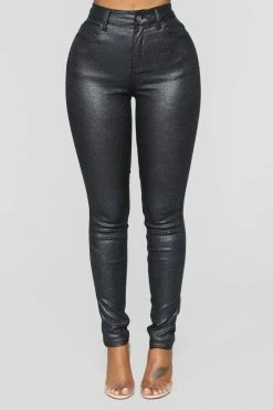 Fashion Nova Double Dare Faux Leather Pants - Black
