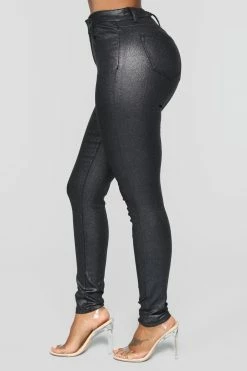 Fashion Nova Double Dare Faux Leather Pants - Black