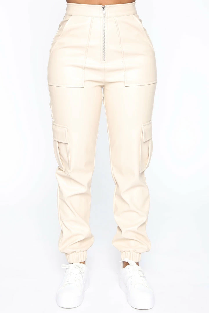 Promo ๐ Fashion Nova Pants Can't Let Go PU Jogger Pant - Khaki ๐ 6 Fashion Nova Pants Can't Let Go PU Jogger Pant - Khaki