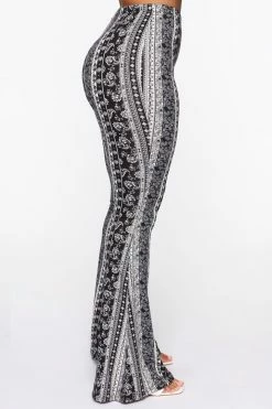Fashion Nova Boho Me Closer Flare Pants - Black/combo