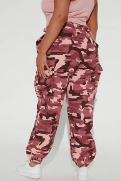 Fashion Nova Cadet Kim Oversized Camo Pants - Pink/combo